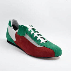 Sneaker man green - white - red